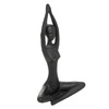 Dekorativní soška Yoga Atmosphera černá pryskyřice moderní do obýváku nebo ložnice 22 cm