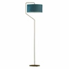 Stojací lampa do obýváku TESALLIA zelená sametové stínidlo glamour moderní 156 cm Lysne