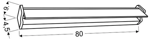 LED stropní svítidlo Batik 80 cm moderní nerezová ocel do koupelny nad zrcadlo CANDELLUX