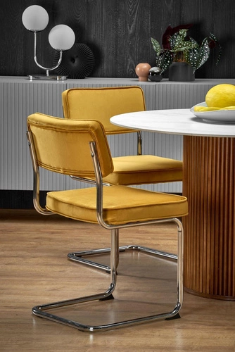 Jídelní kulatý stůl Uno Intesi bílý mramor na jedné noze moderní 120 cm