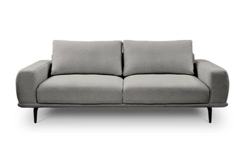 Rozkládací pohovka Salmi pro 3 osoby s funkcí spaní světle šedá skandinávský styl do obýváku