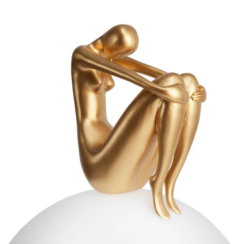 Moderní stolní lampa WOMAN-2 zlatá 35 cm do ložnice a obýváku Step into Design