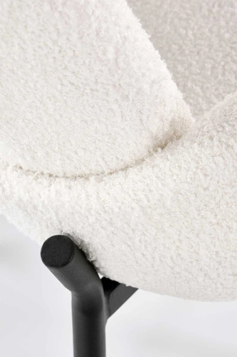 Čalouněná jídelní židle Perrol boucle krémová s područkami moderní Intesi