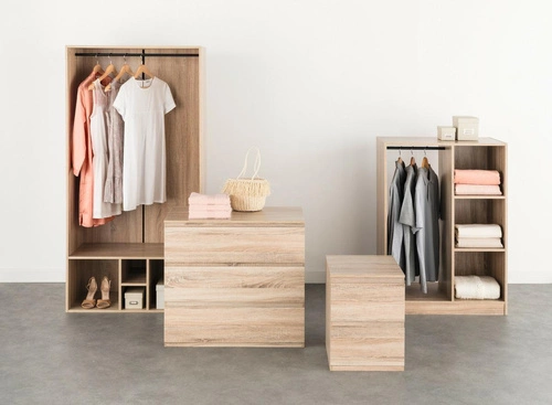 Dřevěný noční stolek Dolo 48 cm se 2 zásuvkami boho dub sonoma 5five simply smart