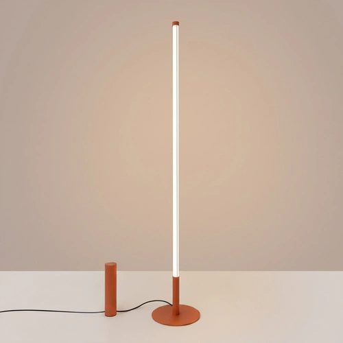 TRANG moderní LED stojací lampa do obývacího pokoje terakota 3000K