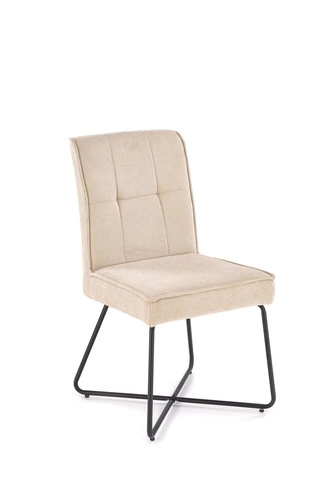 Čalouněná jídelní židle Omara béžová moderní loftová na lyžinách Intesi