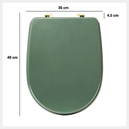 Zelené WC sedátko Duo z duroplastu s pomalým sklápěním moderní