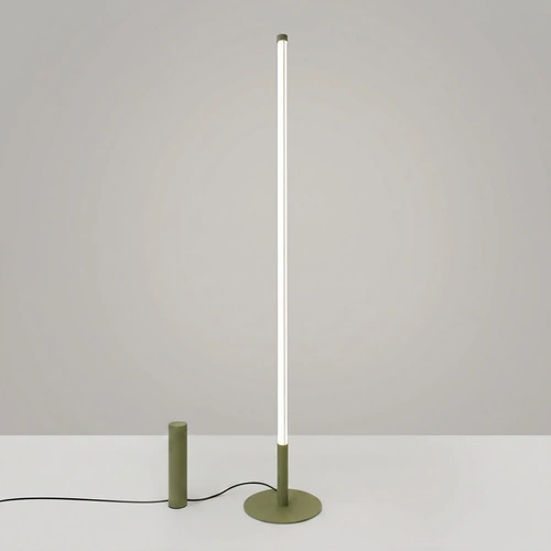 Stojací lampa do obývacího pokoje TRANG moderní LED olivová 4000K