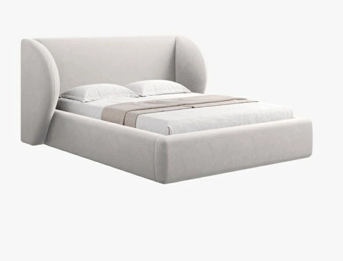 Čalouněná postel Miley boucle béžová 140x200 s úložným prostorem moderní do ložnice