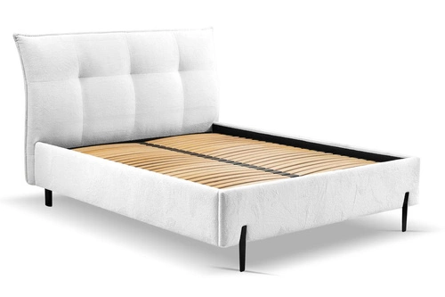 Čalouněná postel Biscuit 180x200 bílá s úložným prostorem moderní do ložnice