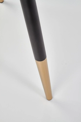 Jídelní židle čalouněná sametem Badenia šedá moderní s černými nohami Intesi