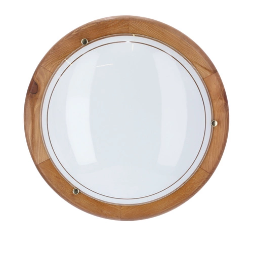 Stropní svítidlo kulaté Candellux 1030 bílý dub sklo do obýváku a ložnice