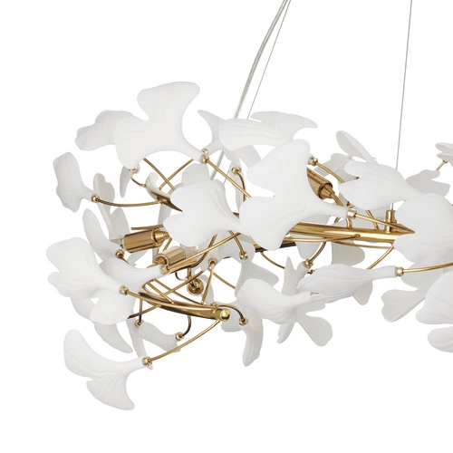 BOTANIKA závěsná lampa zlatá bílá 100 cm