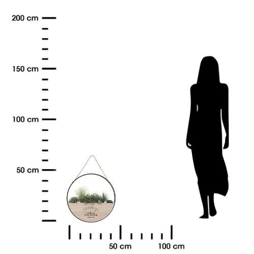 Atmosphera závěsné umělé rostliny boho kulaté do obývacího pokoje a předsíně 46 cm