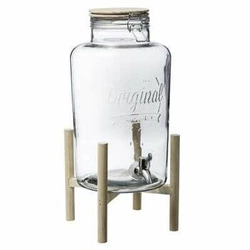 Skleněný zásobník na nápoje 8 l s kohoutkem na stojanu Original 5five na limonádu a párty