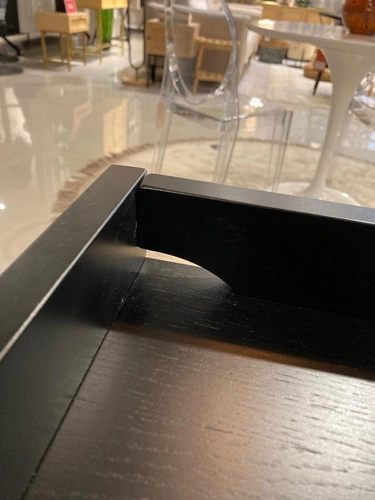 Psací stůl Miso černý loftový dřevěný moderní kompaktní s organizérem Actona