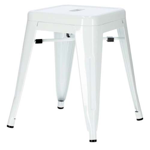 Kovová stolička Paris bílá inspirovaná Tolixem do kuchyně a jídelny moderní industriální 46 cm