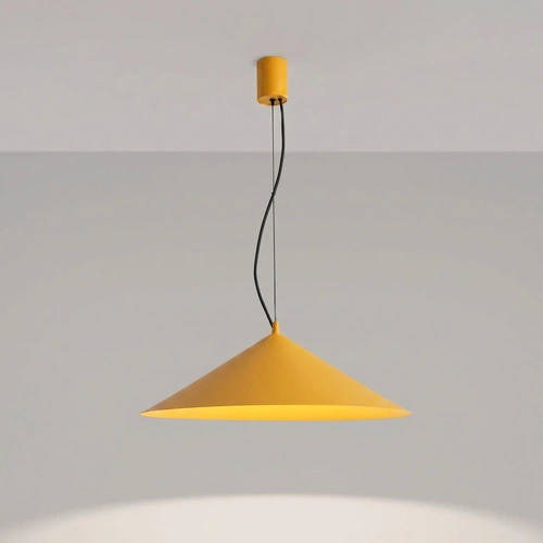 Závěsné svítidlo FINT LED žluté moderní do obývacího pokoje 1bodové