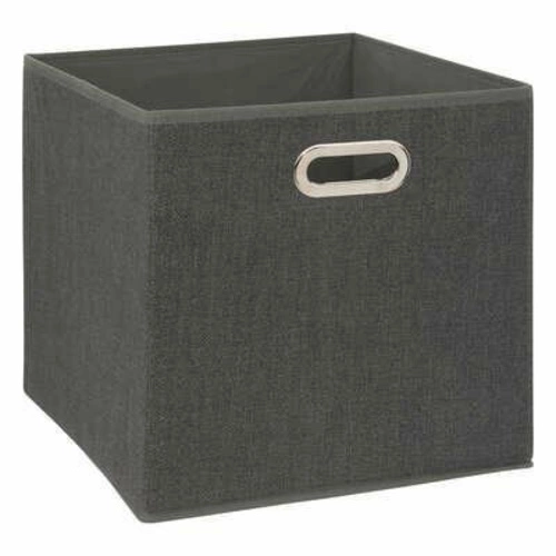 Látkový úložný box do regálu 31x31 cm šedý s úchytkou 5five simply smart moderní