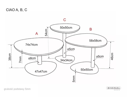 Stanton Intesi oválný konferenční stolek béžový kašmír moderní do obýváku