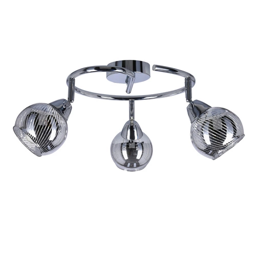 Spirálová stropní lampa Fort 3x10W E14 LED chrom