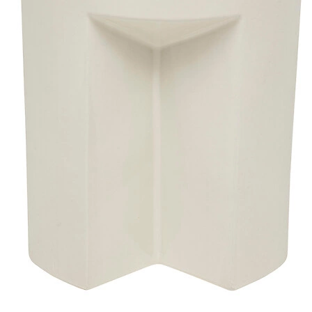 Kulatý bílý keramický konferenční stolek do obýváku a ložnice Atmosphera moderní