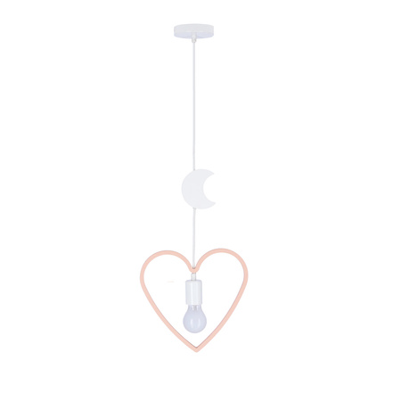 Jediná hm 1x20W E27 iq dětská závěsná lampa růžová+bílá
