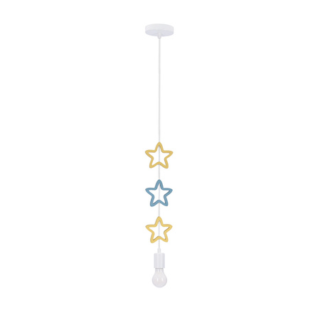 Jednoduchá závěsná lampa sss 1x20W E27 iq kids gold+blue