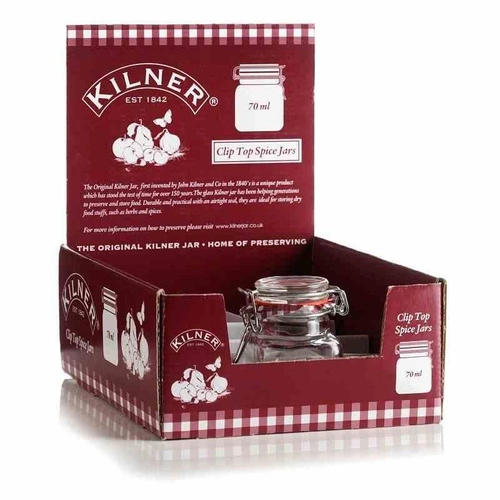 Sklenice 0,07l, Square Clip Top Jar KILNER
