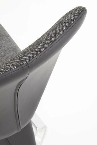 Jídelní židle Missisipi čalouněná ekokůže černá na lyžinách moderní Intesi