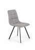 Čalouněná jídelní židle Cloud Intesi šedá, moderní, prošívaná, na černých nohách