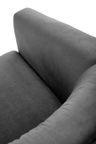 Relaxační křeslo Dasman sametové šedé do obýváku moderní s polštářem Intesi