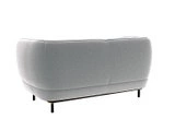Moderní dvoumístná sametová pohovka s područkami v šedé barvě do obývacího pokoje Atmosphera Isée