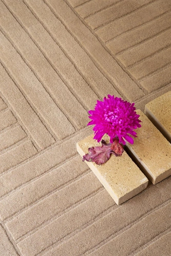 Vlněný koberec do obýváku Decor Desert Warm Sand 250x350 moderní béžový ručně tkaný