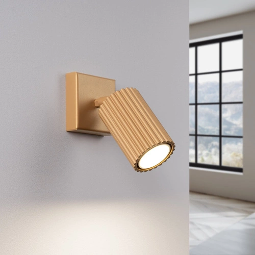 Nástěnná lampa KARBON zlatá moderní s otočným stínidlem do obýváku a ložnice SOLLUX