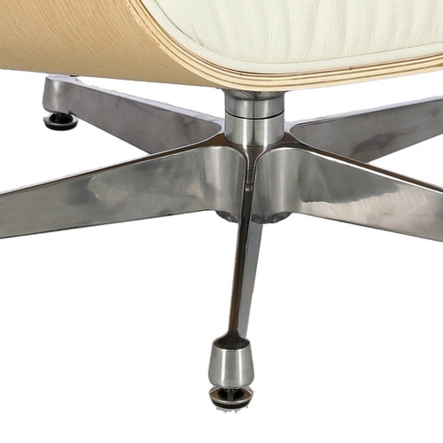 Otočná křesla Vip D2.DESIGN do obýváku bílá pravá kůže moderní glamour