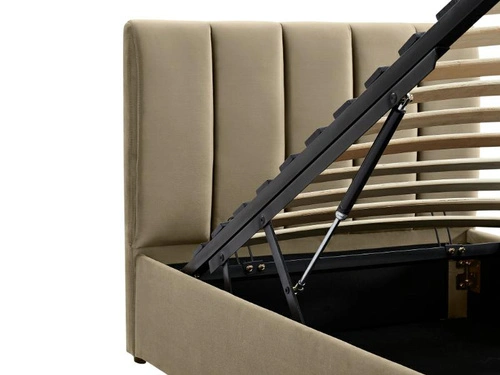 Čalouněná postel Lexington 160x200 béžová s úložným prostorem do ložnice