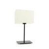Noční lampička do ložnice AMALFI moderní s ecru stínidlem černý podstavec LYSNE 40 cm