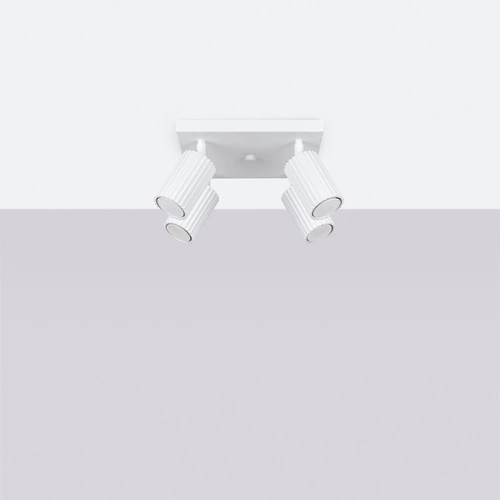 Stropní svítidlo KARBON 4 bílá moderní do obýváku a ložnice s nastavitelným stínidlem