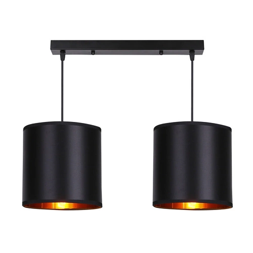 Candida závěsná lampa černá 2x40W E27 stínidlo černé