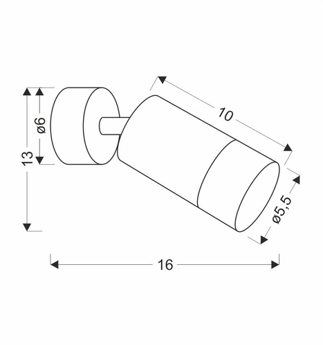Nástěnné svítidlo Conti lamp black 1x15W GU10 stínidlo černé+dřevo
