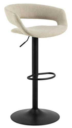 Barová židle Grace béžová čalouněná s opěrkou, výškově nastavitelná, moderní do kuchyně a k ostrůvku Actona