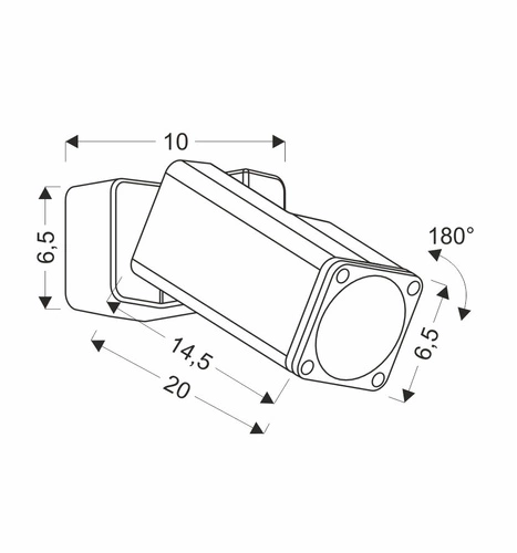 Venkovní nástěnné svítidlo Salvia černé moderní nastavitelné kovové na terasu IP65