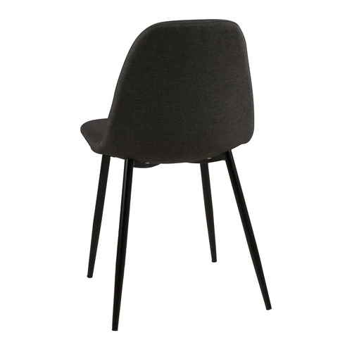 Čalouněná jídelní židle Wilma Grey Actona moderní šedá s černými nohami