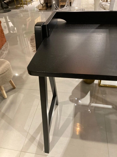 Psací stůl Miso černý loftový dřevěný moderní kompaktní s organizérem Actona