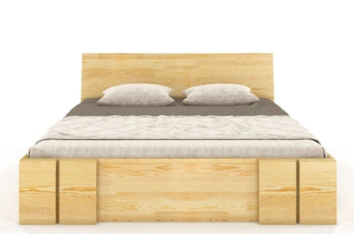 Postel z masivu borovice Vestre Maxi 140x220 s úložnými zásuvkami do ložnice na míru