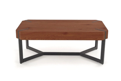 Konferenční stolek Frada obdélníkový ořechový černý loftový 110x60 cm do obývacího pokoje Intesi