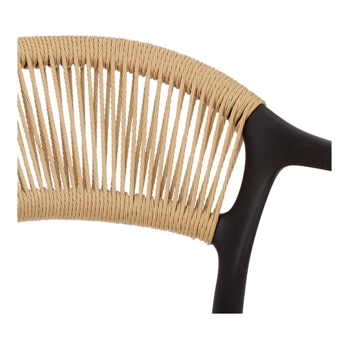 Jídelní židle Osma Intesi černá, polypropylen, stohovatelná, snadné čištění, s područkami