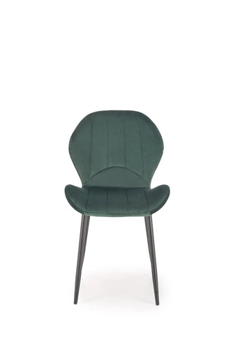 Čalouněná jídelní židle Griviza Velvet tmavě zelená moderní sametová Intesi