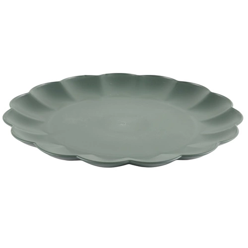 Jídelní talíř Iris 25,5 cm kulatý tmavě šedý plastový do jídelny